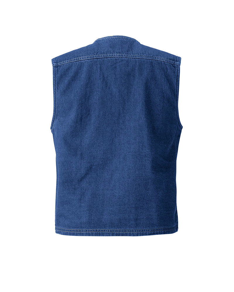 Denim 14 Vest - Indigo blue - back