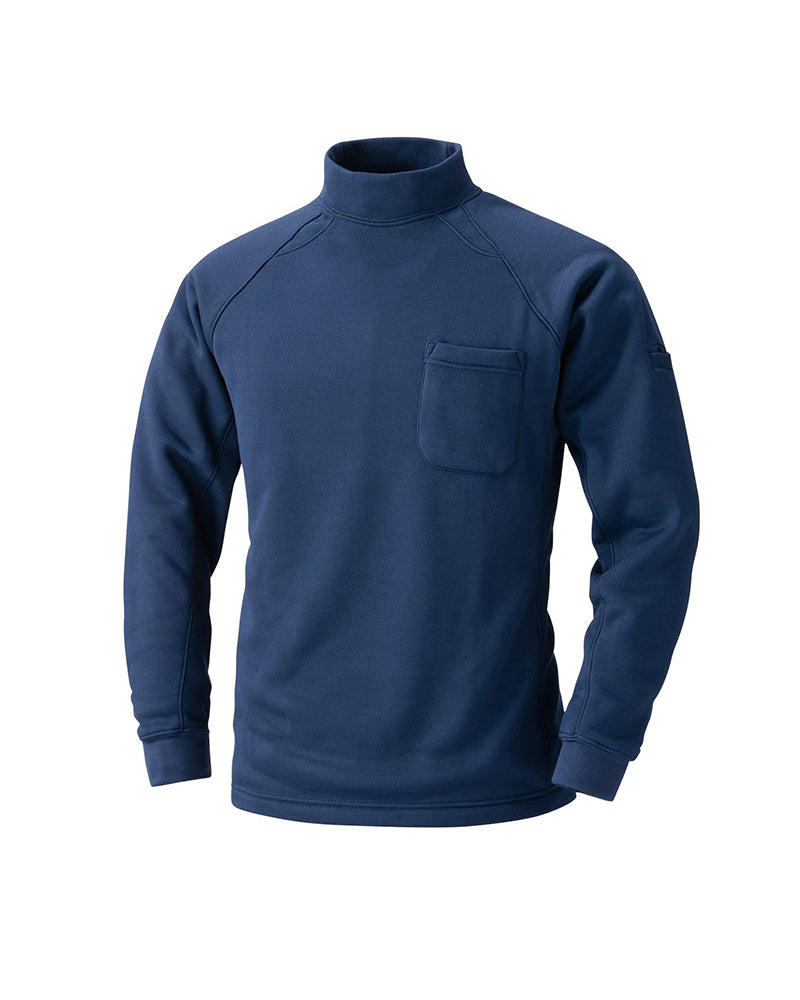 Inside Fleece High Neck Shirt - Navy