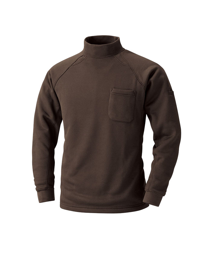 Inside Fleece High Neck Shirt - Brown