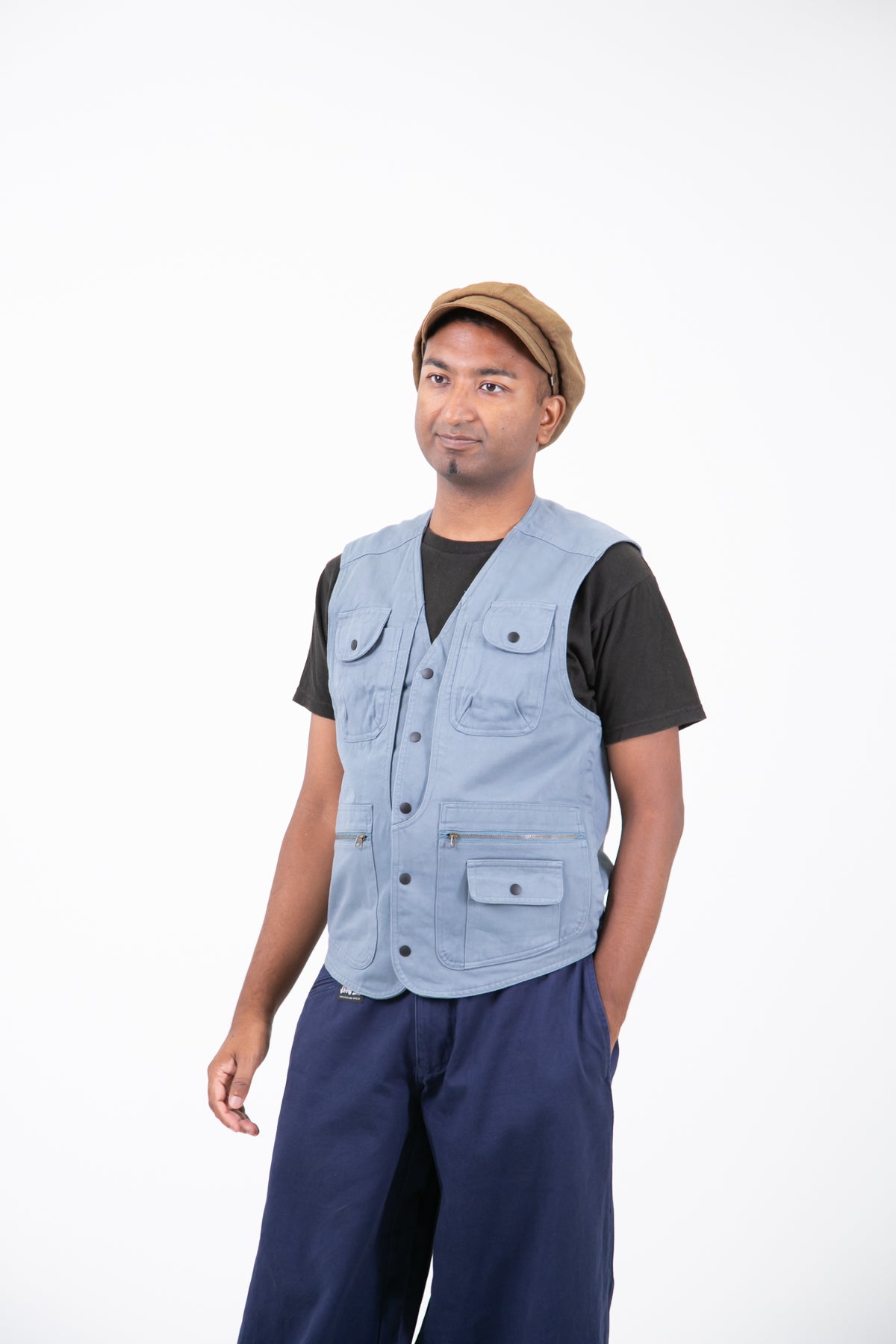 Classic Cotton 40 Multi Pockets Vest_side