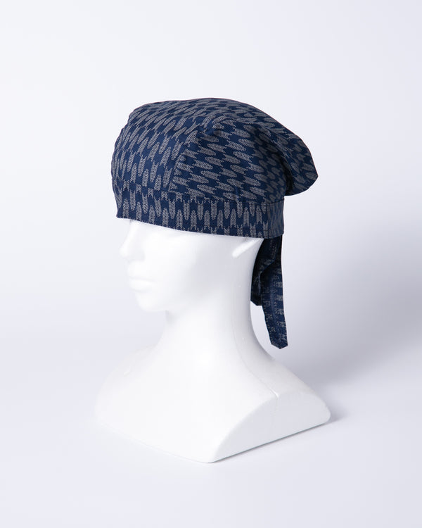 Cotton Bandana Cap - Arrow Kasuri Pattern