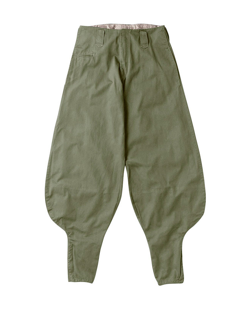 Regular Cotton 14 Tobi Pants - Olive